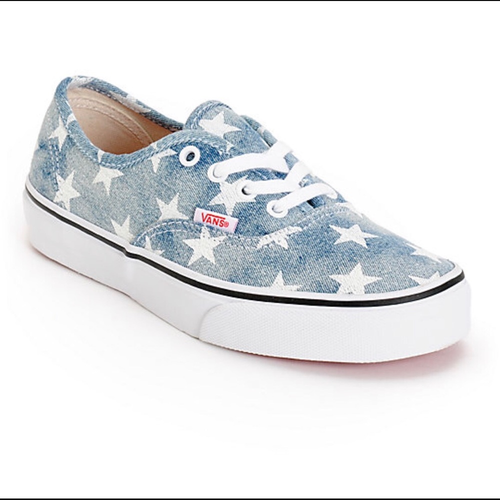 Vans Authentic Washed Stars Blue Shoes